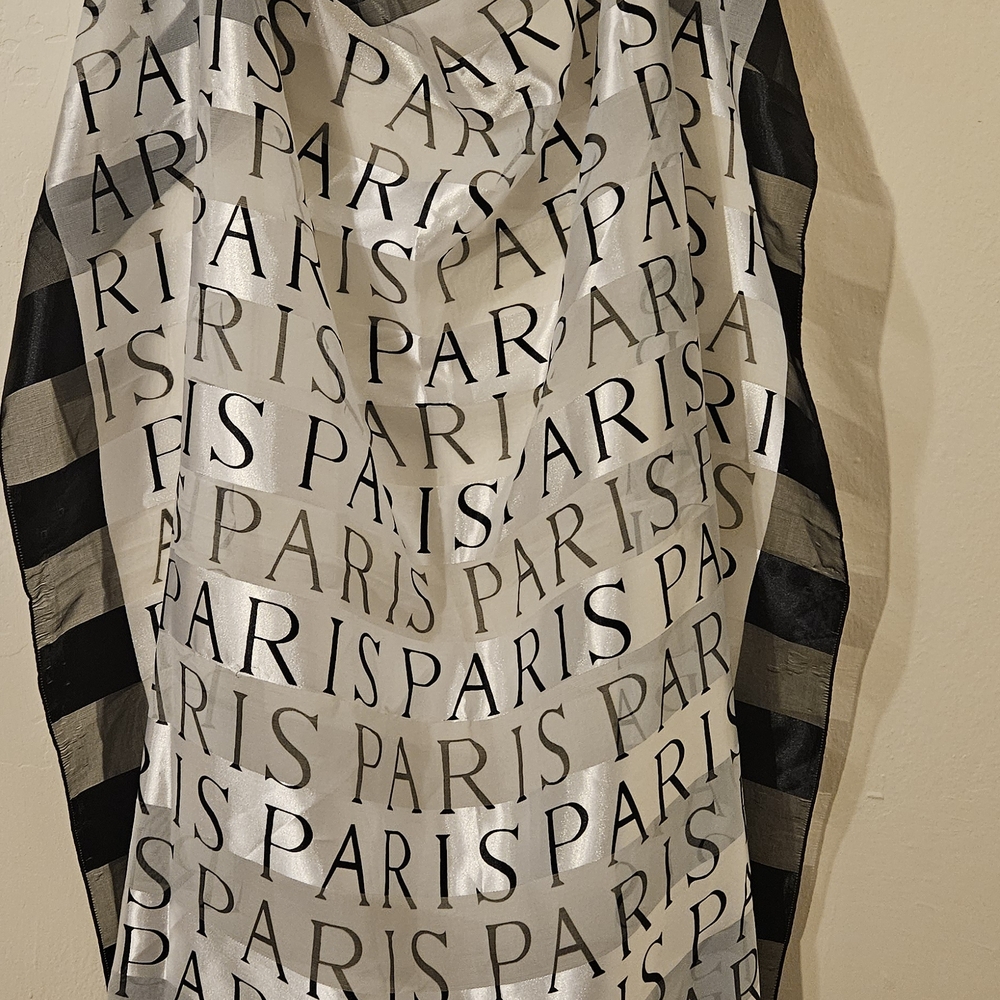 Black and White Paris Scarf